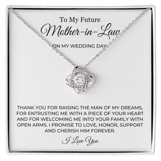 To My Future Mother-in-Law, a Special Necklace for Wedding Day