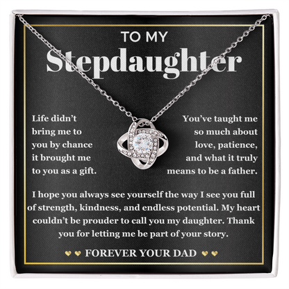 Stepdaughter Necklace With Elegant Gift Box & Heartfelt Message Card