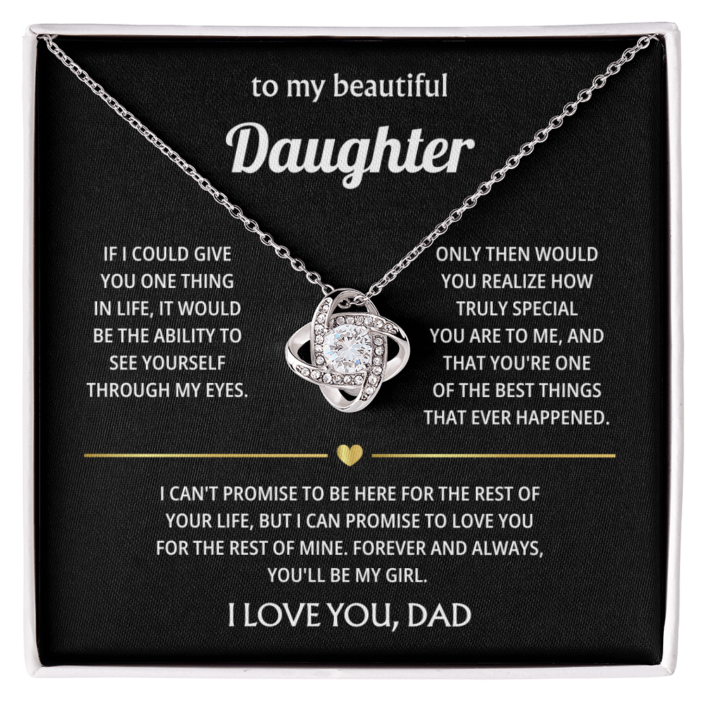 To My Beautiful Daughter | Never Forget How Much I Love You | Heartfelt Jewelry Gift