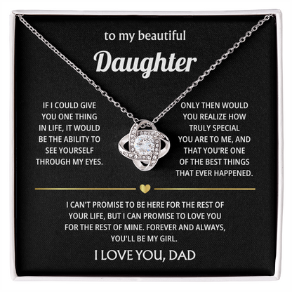 To My Beautiful Daughter | Never Forget How Much I Love You | Heartfelt Jewelry Gift