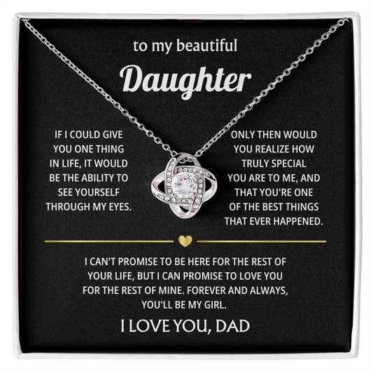 To My Beautiful Daughter | Never Forget How Much I Love You | Heartfelt Jewelry Gift