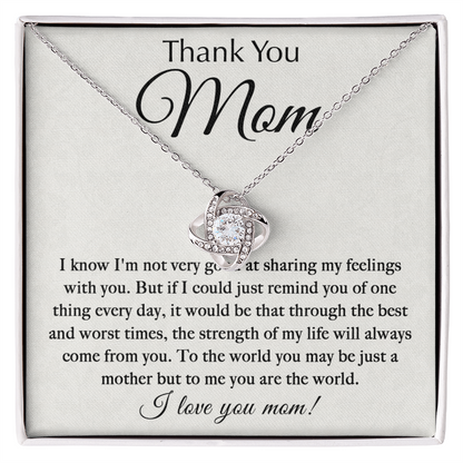Best Mother's Day Gift 2026 | To My Mom Love Knot Necklace