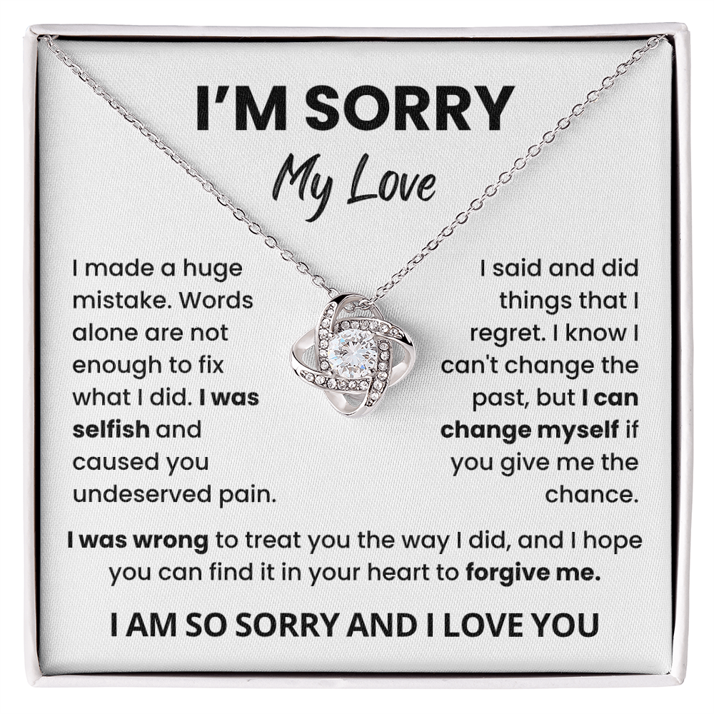 To My Love Sorry Necklace – Meaningful Apology Gift for Her