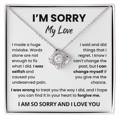 To My Love Sorry Necklace – Meaningful Apology Gift for Her