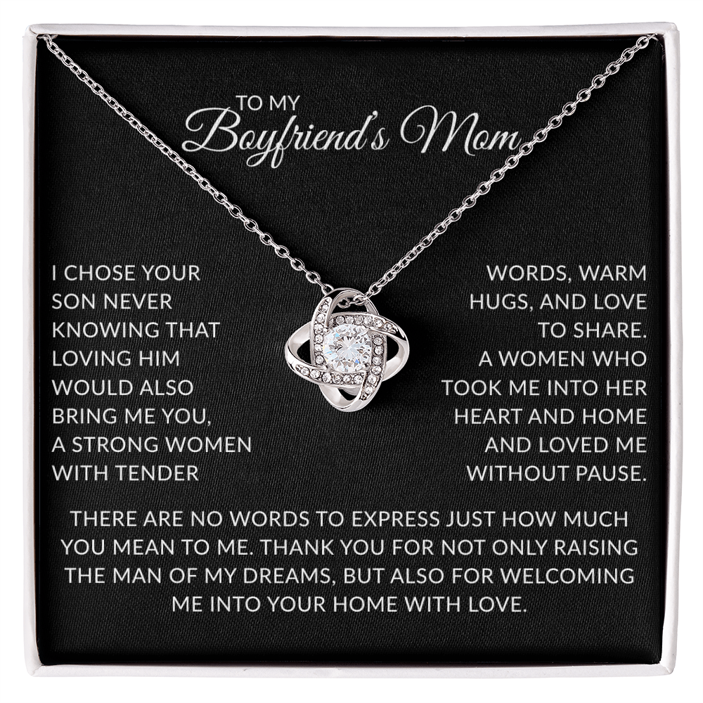 To My Boyfriends Mom Necklace, Mothers Day Gifts For Boyfriends Mom From Girlfriend