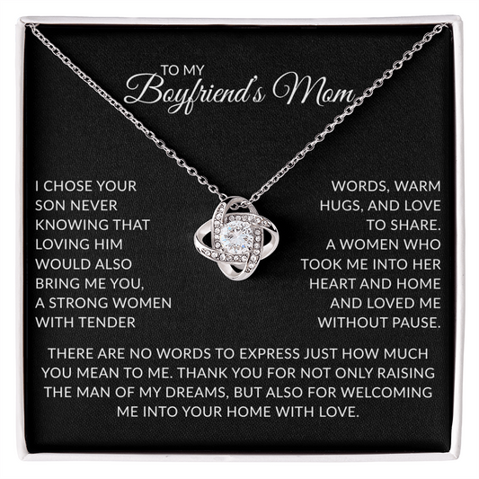 To My Boyfriends Mom Necklace, Mothers Day Gifts For Boyfriends Mom From Girlfriend