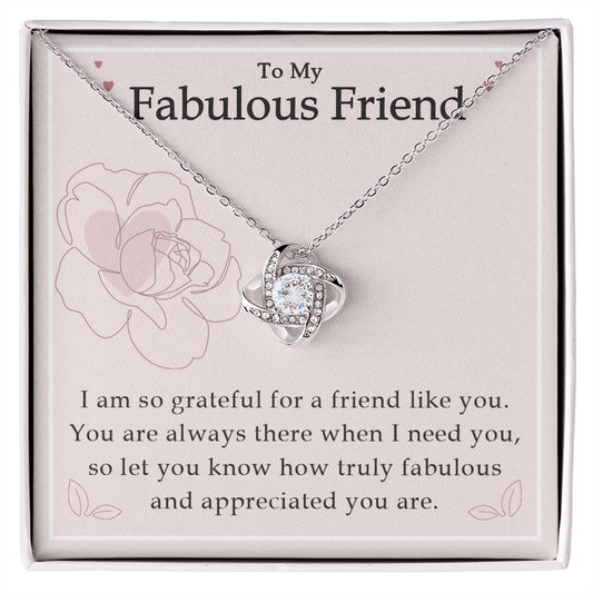 To My Best Friend - Good Friends Are Like Stars - Love Knot Necklace