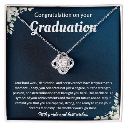 Congratulation On Your Graduation Day - Love Knot Necklace