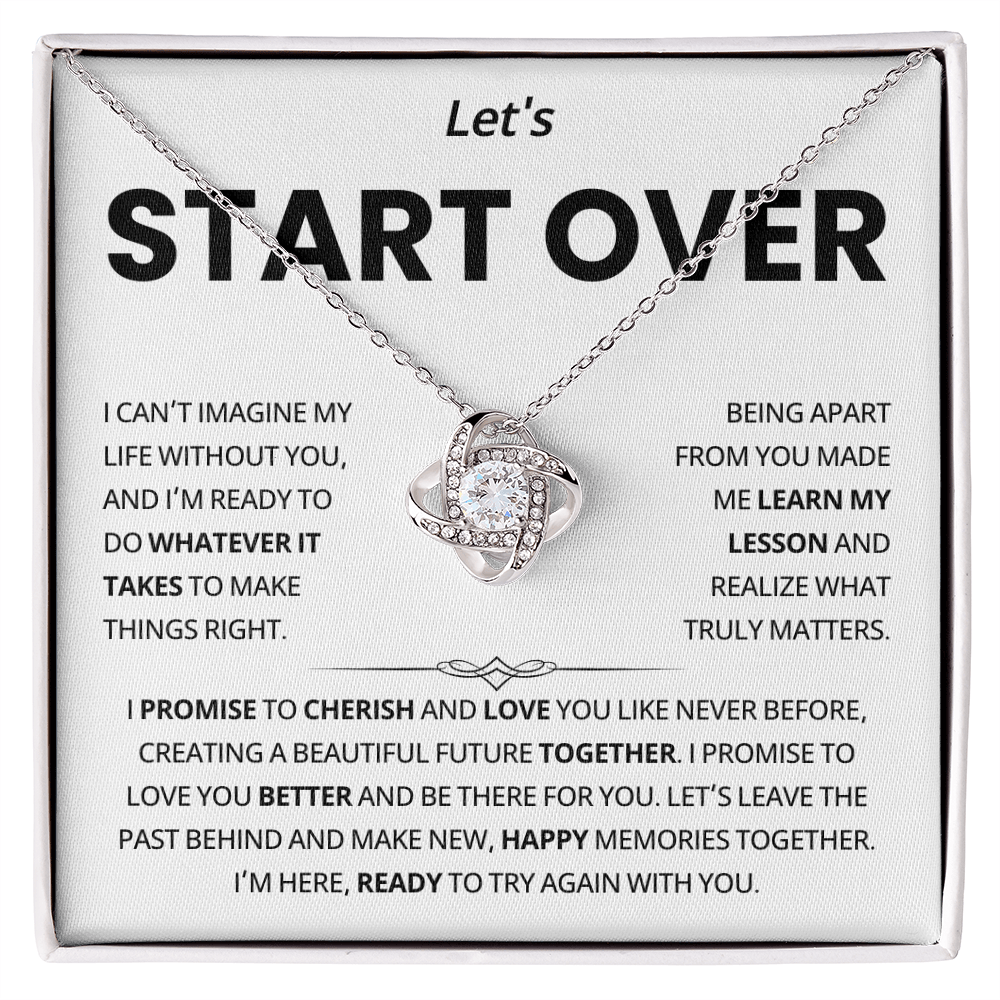 Start Over Necklace, Gift For Girlfriend, To My Soulmate Necklace For Women