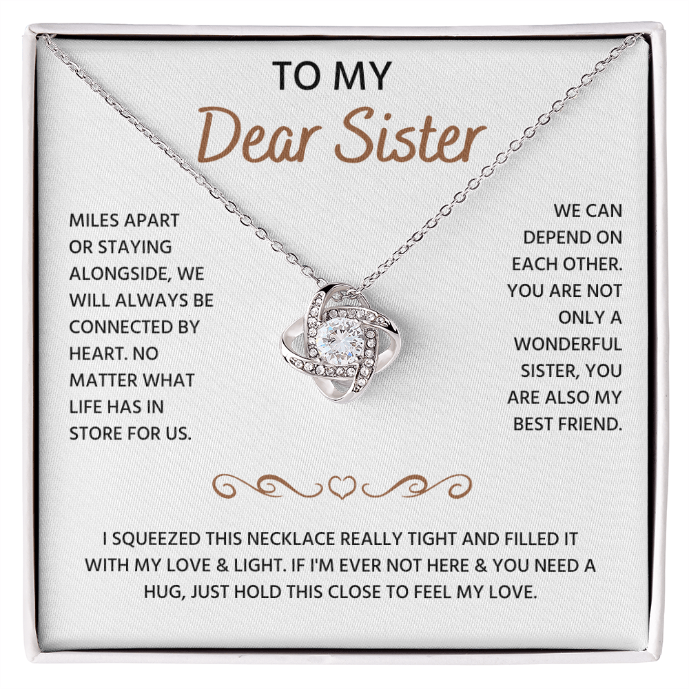 To My Sister Necklace – Heartfelt Sister Gift for Sister