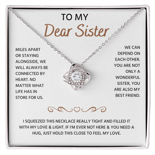 To My Sister Necklace – Heartfelt Sister Gift for Sister
