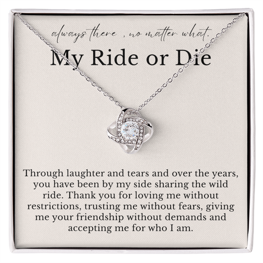 Thank You for Creating My Best Friend - Love Knot Necklace