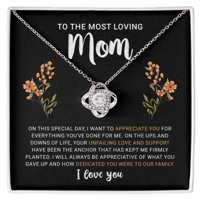 To My Mom Necklace from Daughter | Meaningful 2026 Love Knot Gift