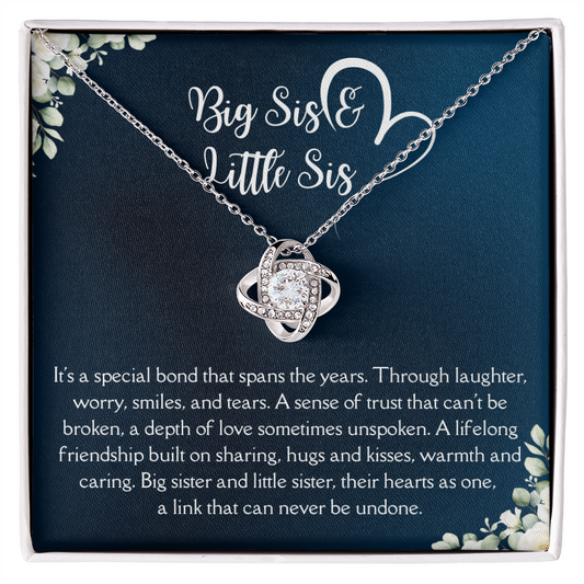 Big Sis Little Sis Necklace – Sister Gift Jewelry, Birthday Gift for Big Sister Little Sister