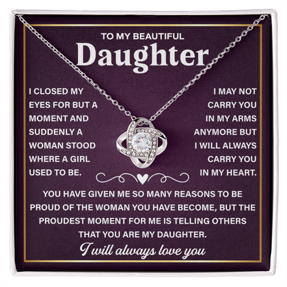 Gifts for Adult Daughters From Mum - Mother Daughter Jewelry - Love Knot Necklace