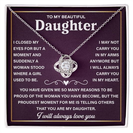 Gifts for Adult Daughters From Mum - Mother Daughter Jewelry - Love Knot Necklace