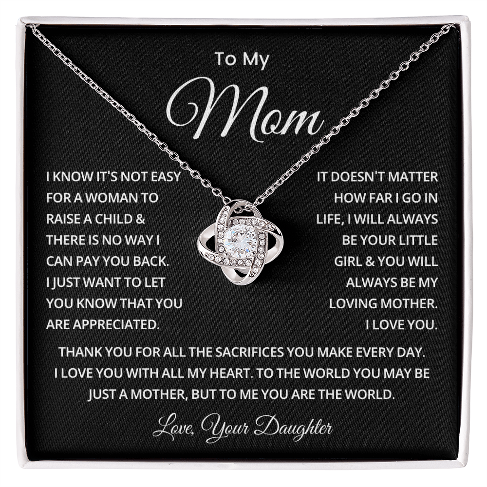 To My Mom Necklace from Daughter | Meaningful 2026 Forever Love Gift for Mother