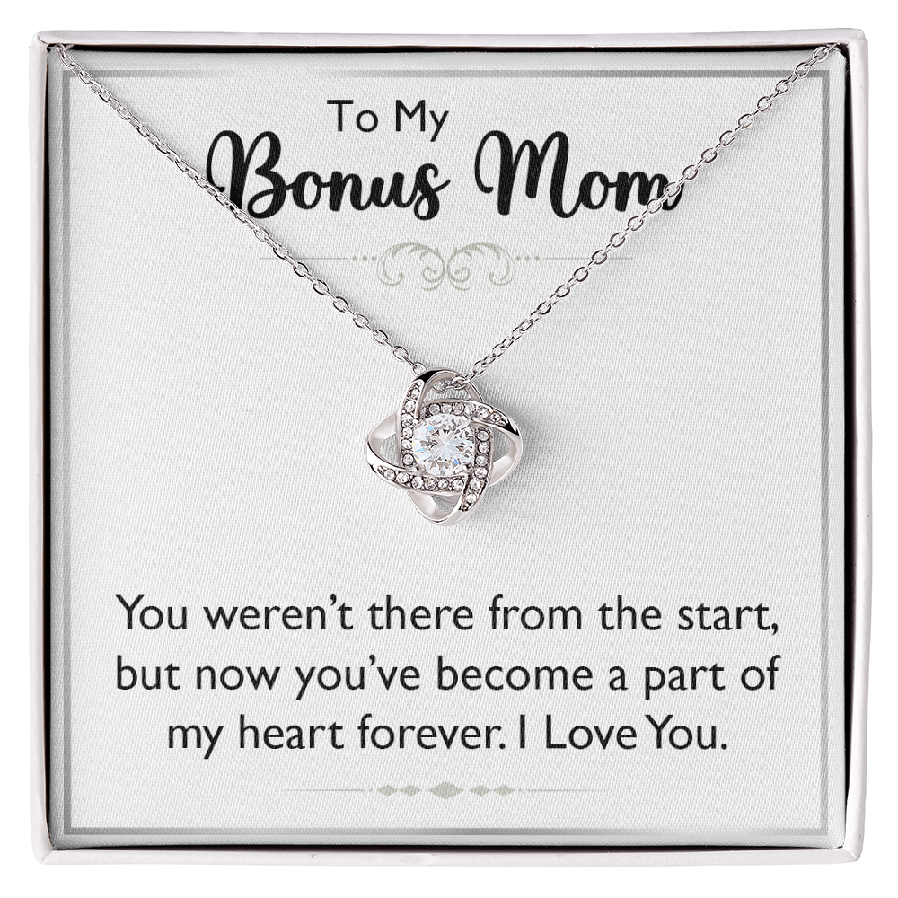 To My  Bonus Mom Gifts on Mothers Day - Love Knot Necklace