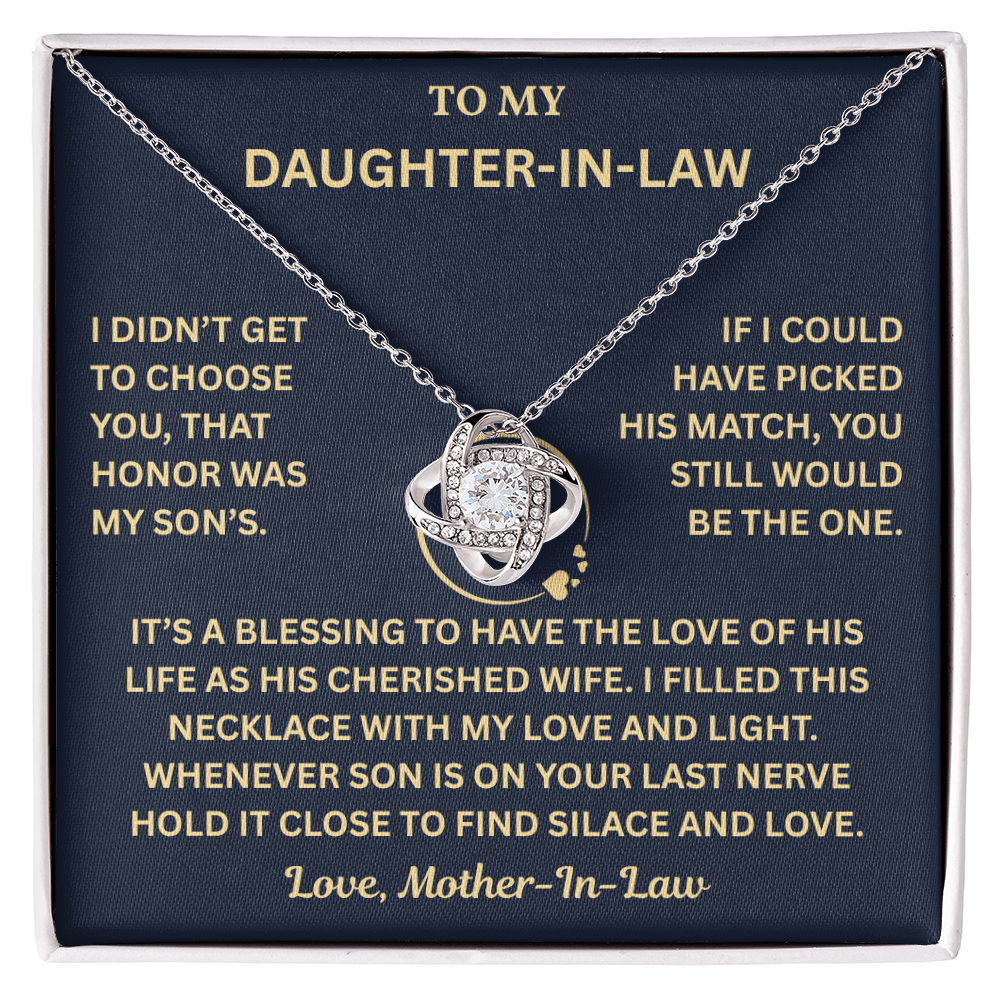 Daughter in Law Gifts From Mom & Dad Necklace With Heartfelt Message