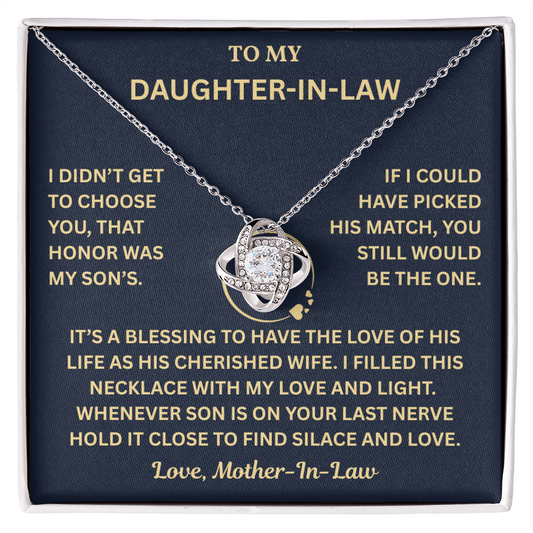 Daughter in Law Gifts From Mom & Dad Necklace With Heartfelt Message