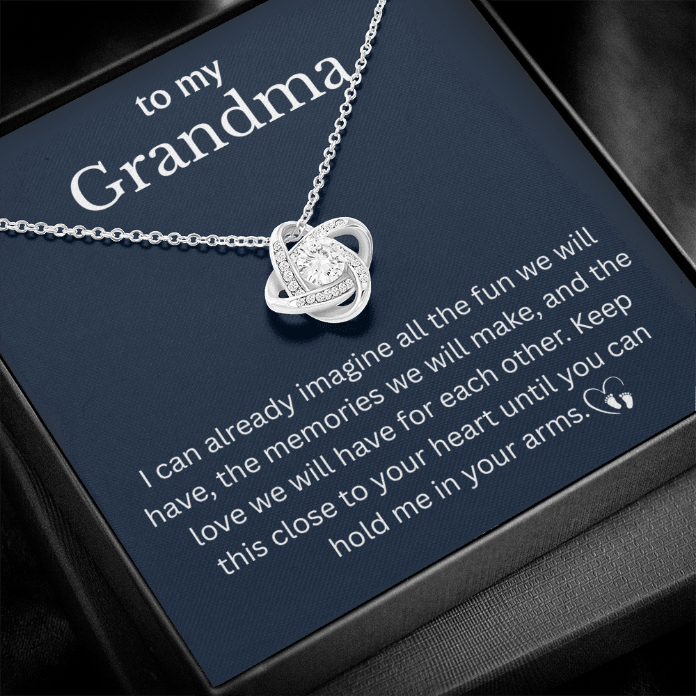 New Grandma Gift, First Time Grandma Baby Announcement Grandparent Necklace