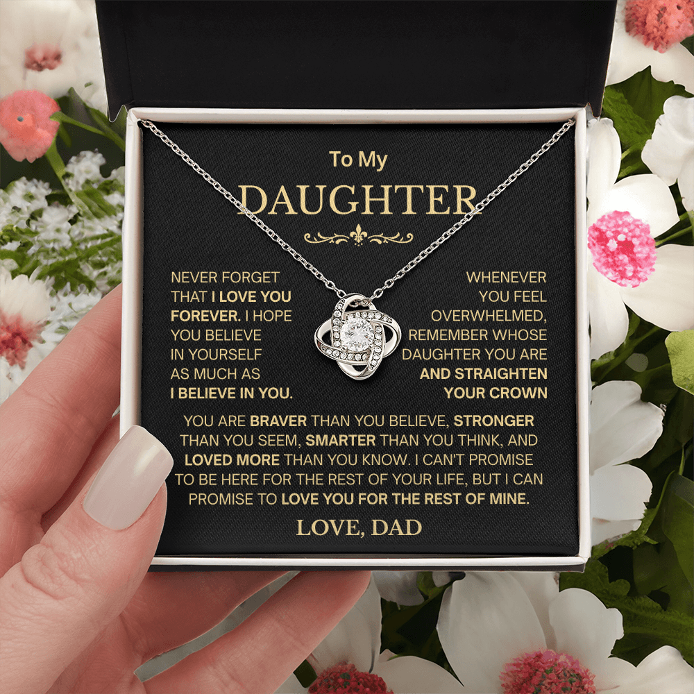 Valentines for Daughter From Dad, Daughter - Proud of You - Necklace