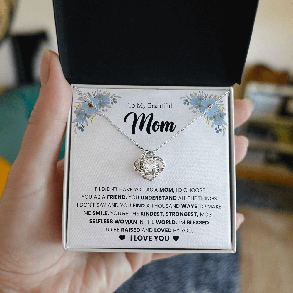 To My Beautiful Mom Necklace, Gift for Mom From Daughter or Son