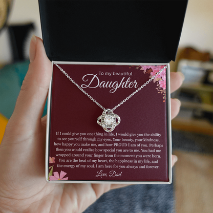 To My Daughter Necklace – Meaningful Gift Necklace from Mom or Dad