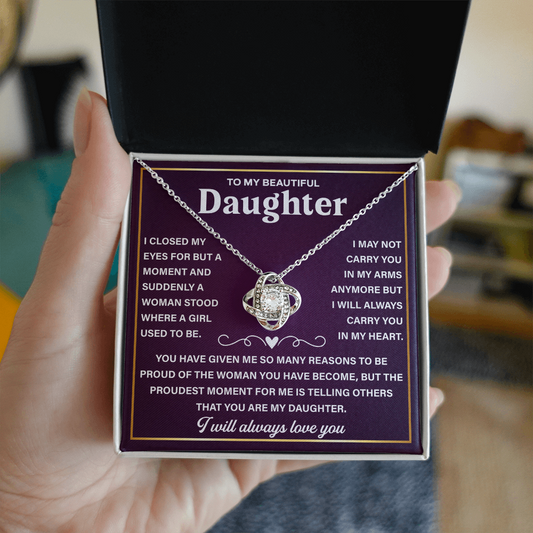 Gifts for Adult Daughters From Mum - Mother Daughter Jewelry - Love Knot Necklace