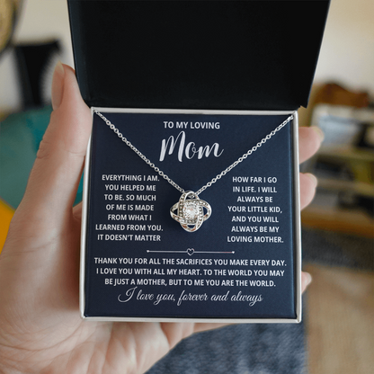 To My Mom - My Bestfriend & The Best Mom Ever - Love Knot Necklace