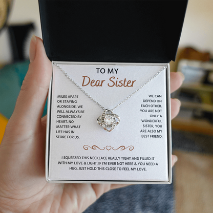 To My Sister Necklace – Heartfelt Sister Gift for Sister