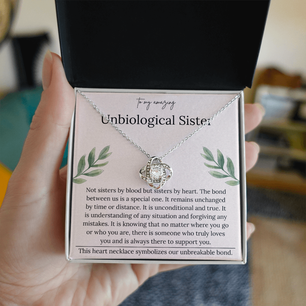 Sentimental Necklace Gift for Bonus Daughter With Heartfelt Message Card