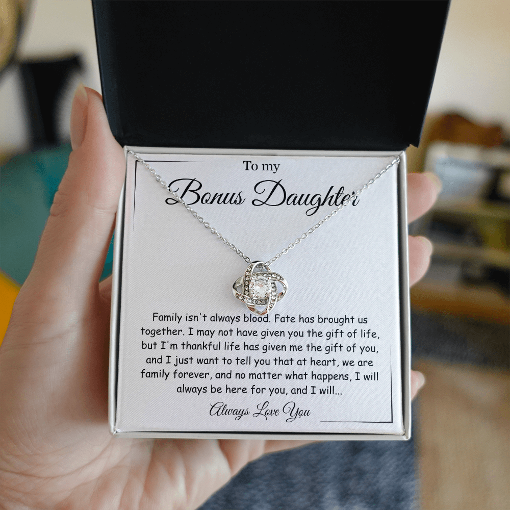 To My Bonus Daughter - Hold This Beautiful Jewelry Close to Feel My Love