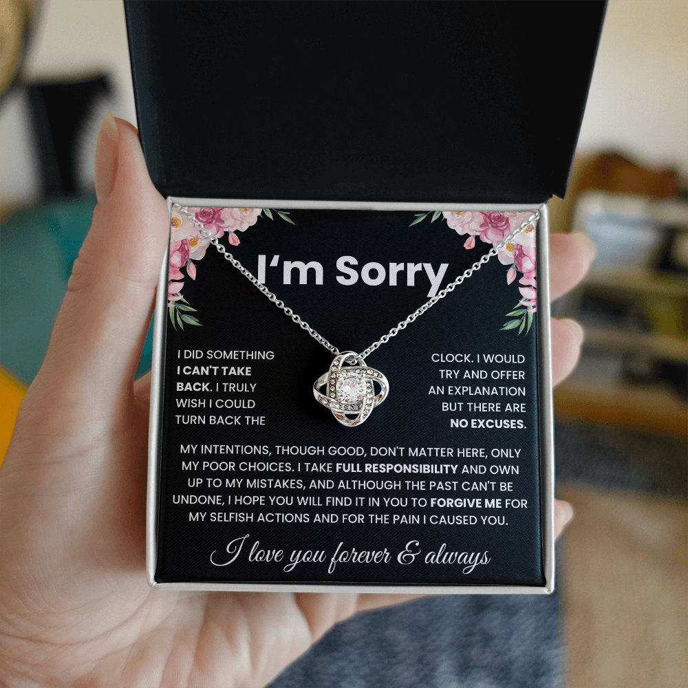 I'm Sorry My Love Necklace – Romantic Apology Gift for Wife or Girlfriend
