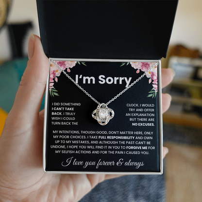 I'm Sorry My Love Necklace – Romantic Apology Gift for Wife or Girlfriend