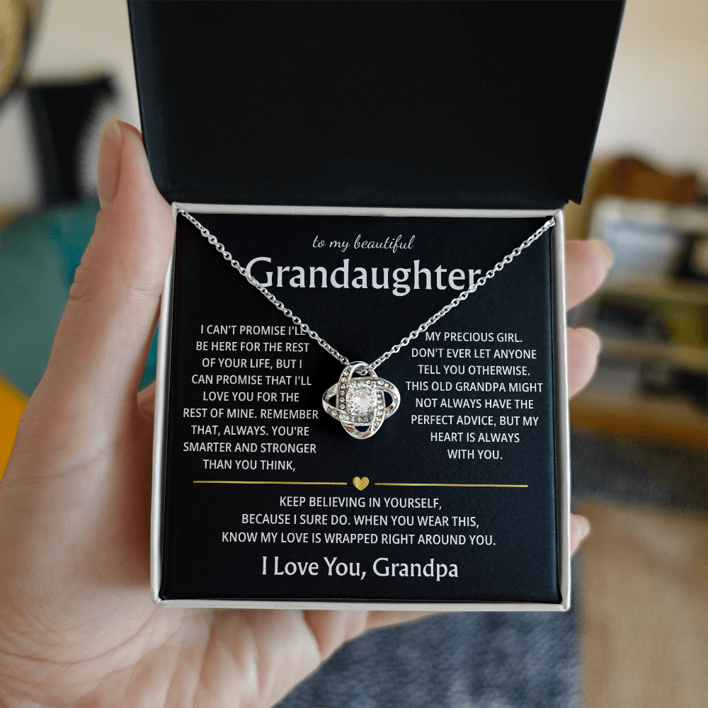 To My Granddaughter - I Will Forever Love You -  Love Necklace