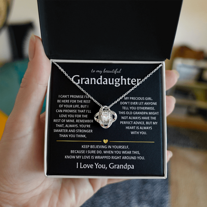 To My Granddaughter - I Will Forever Love You -  Love Necklace