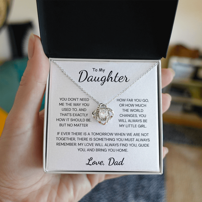 To My Amazing Daughter Necklace - Love Knot Necklace from Mom, Gift for Daughter