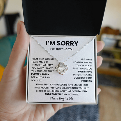 I'm Sorry Necklace for Her Apology Gifts Mothers Day Jewelry for Wife, Birthday, Valentines