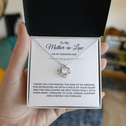 To My Mother in Law Necklace, MIL Gifts For Her, Mother Of The Bride Gifts