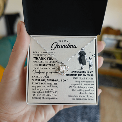 Necklace Gift for Her - My Grandma is a Warrior, Supporting Grandma