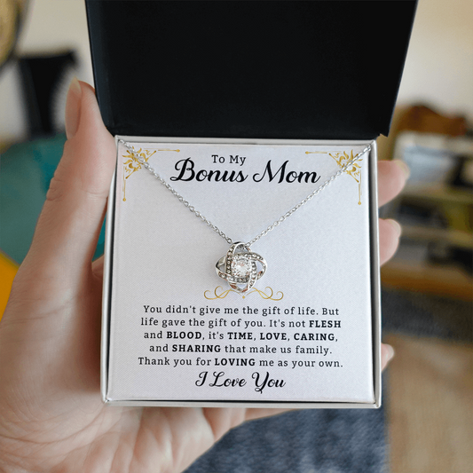To My Bonus Mom Necklace – Meaningful Gift from Daughter or Son