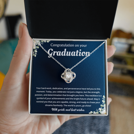 Congratulation On Your Graduation Day - Love Knot Necklace