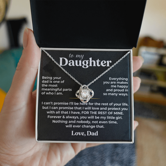 To My Daughter Necklace – Forever Loved Gift from Dad