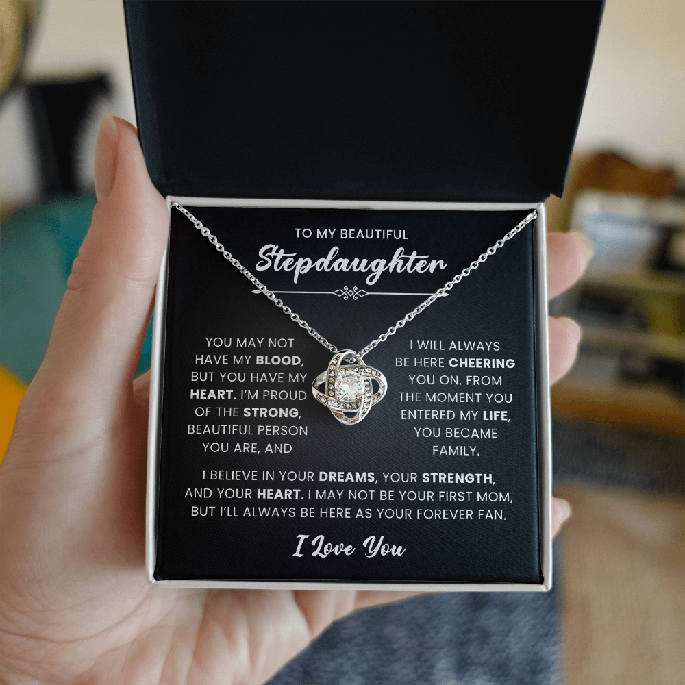 Bonus Daughter Necklace – Meaningful Gift from Mom or Dad, Stepdaughter Jewelry