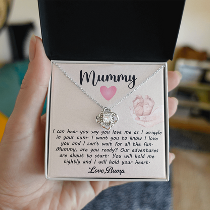 To My Mummy Gifts From Bump - Love Knot Necklace