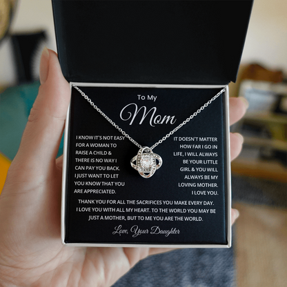 To My Mom Necklace from Daughter | Meaningful 2026 Forever Love Gift for Mother
