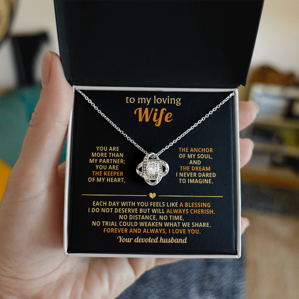 To My Loving Wife - You Are My Rock, My Soulmate, and My Everything - Necklace for Her