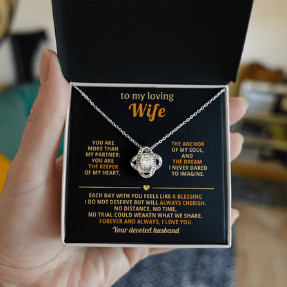 To My Loving Wife - You Are My Rock, My Soulmate, and My Everything - Necklace for Her