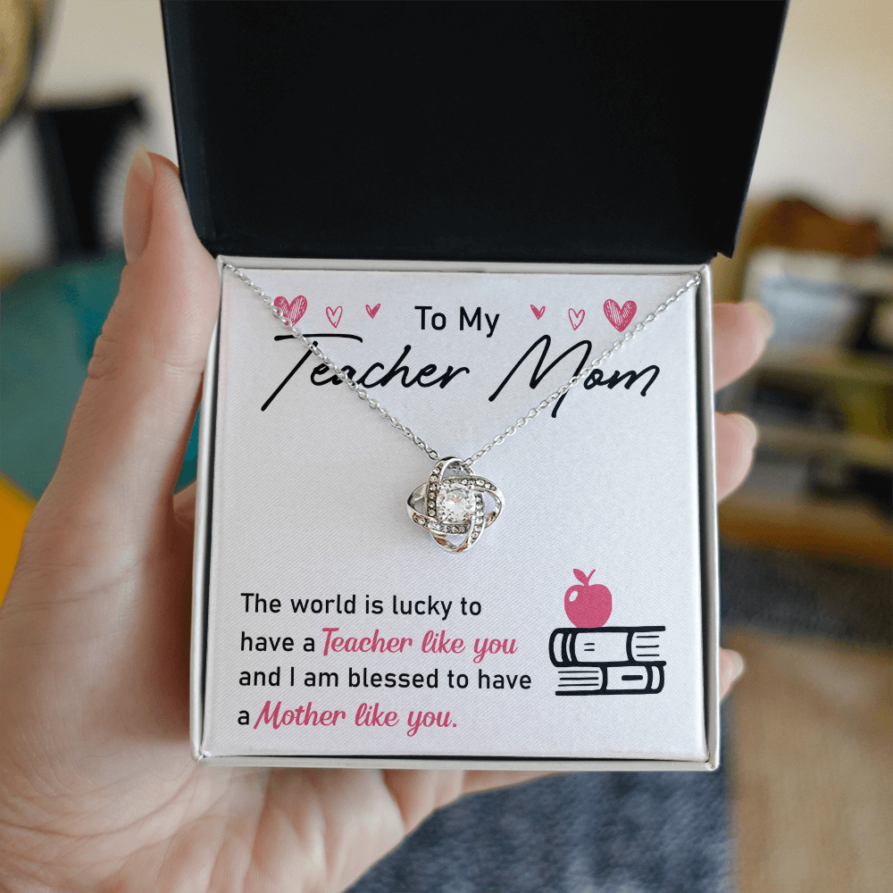 To My Teacher Mom Gift from Son or Daughter | Best Selling 2026 Strength and Love Necklace